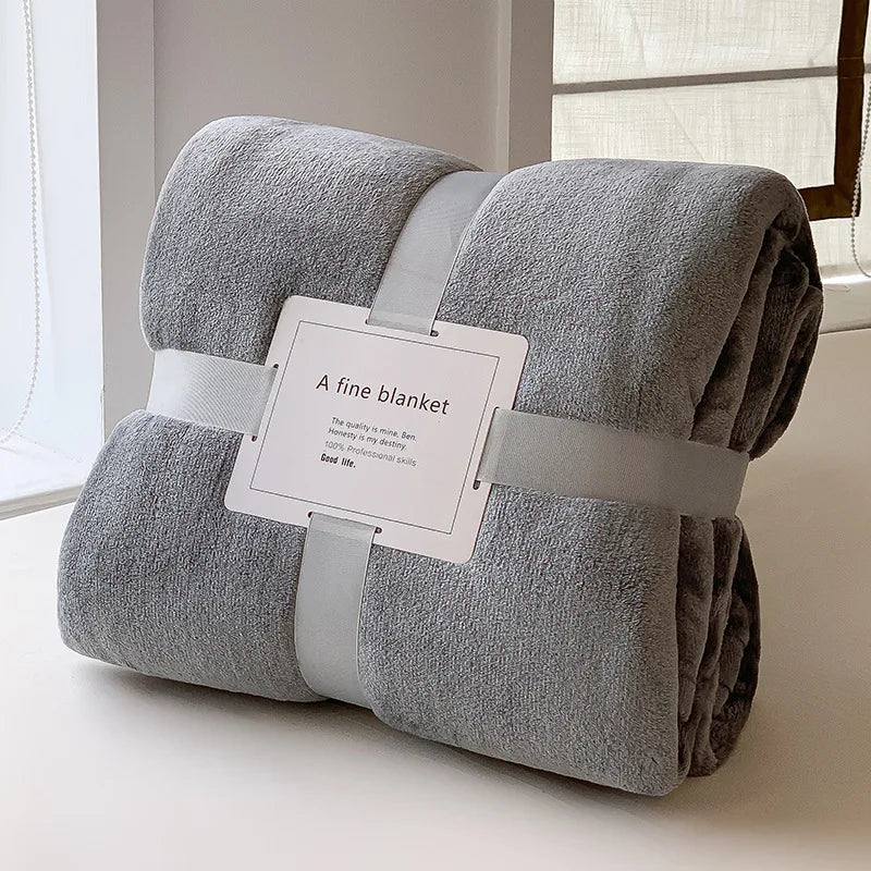Plaid Gris – Flanelle Douce et Légère - vue 1 | Aolina