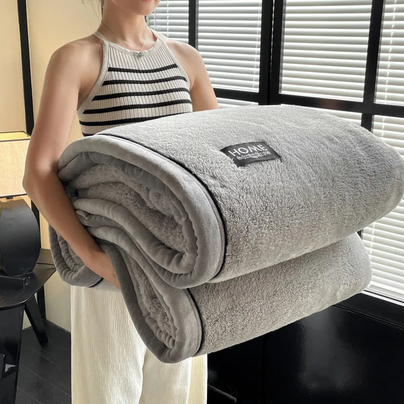 Plaid Gris – Polaire Douce et Moelleuse Unie - vue 1 | Aolina
