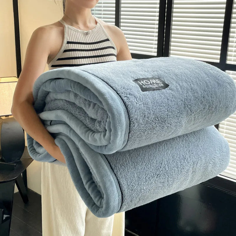 Plaid Bleu – Polaire Douce et Moelleuse Unie - vue 1 | Aolina