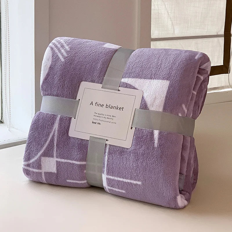 Plaid Mauve – Flanelle Douce et Légère - vue 1 | Aolina