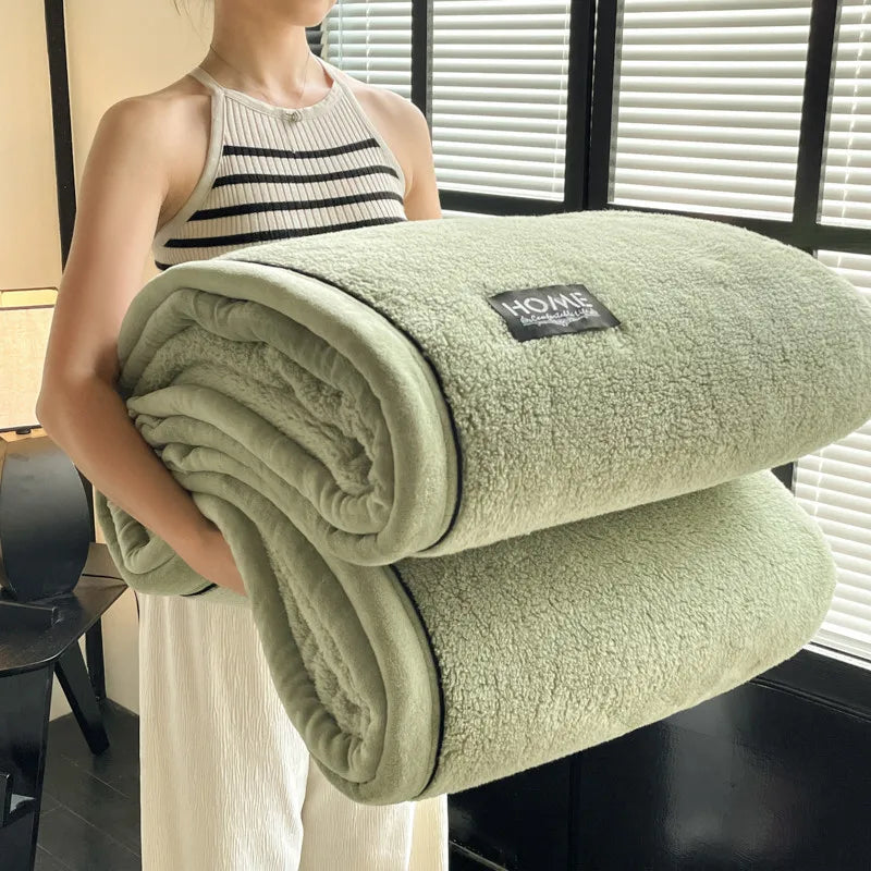 Plaid Vert – Polaire Douce et Moelleuse Unie - vue 1 | Aolina Image