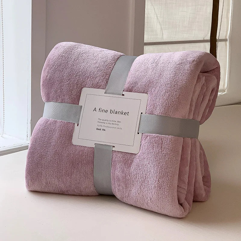 Plaid Lilas – Flanelle Douce et Légère - vue 1 | Aolina