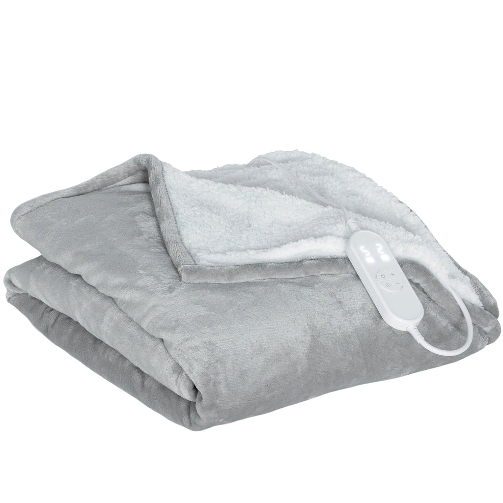Plaid Chauffant Gris – Température Réglable - vue 5 | Aolina
