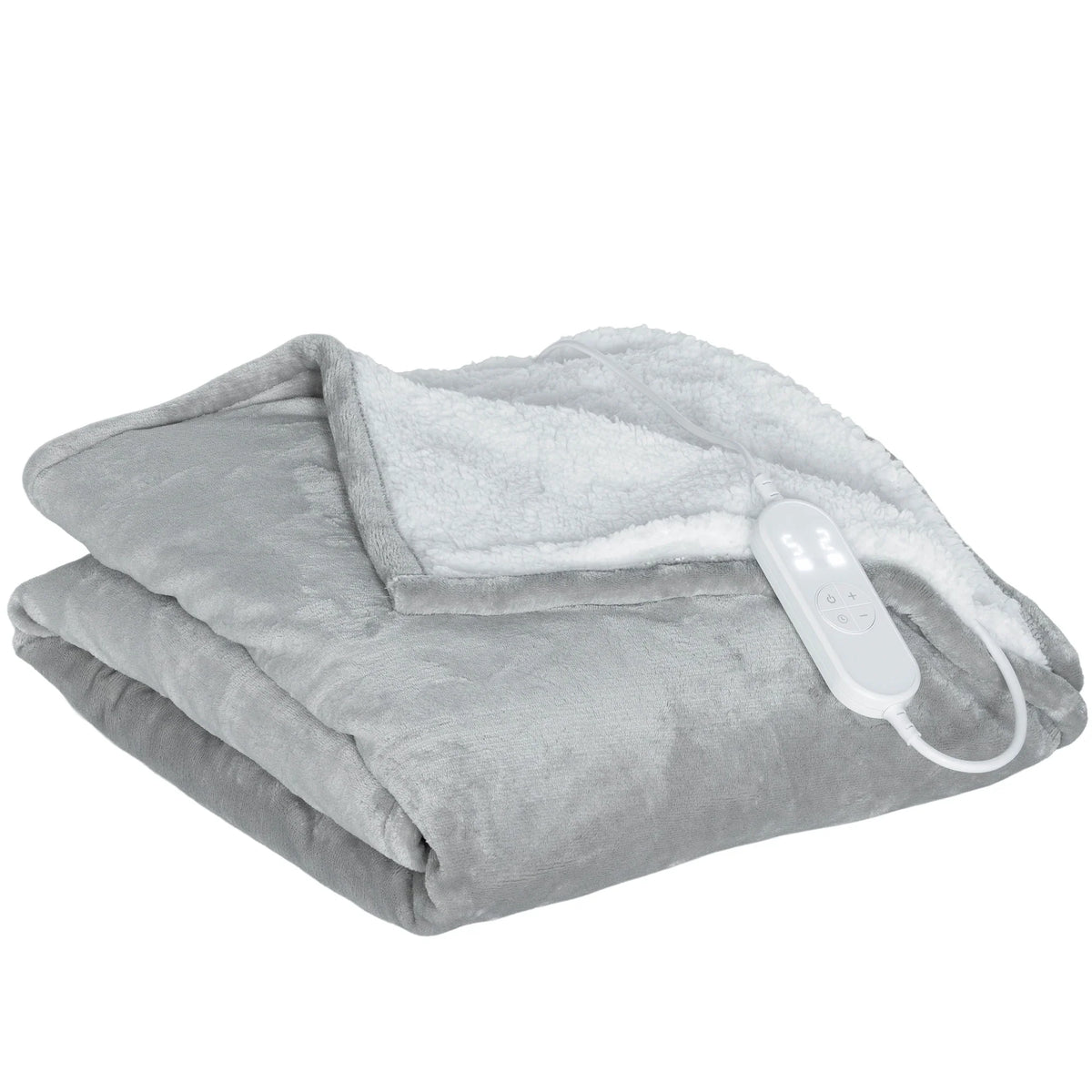 Plaid Chauffant Gris – Température Réglable - vue 5 | Aolina
