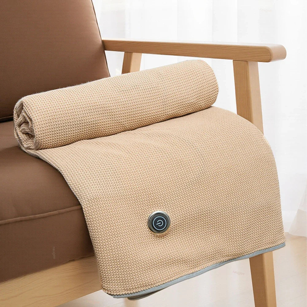 Plaid Chauffant beige – Portable à 3 Niveaux de Température - vue 7 | Aolina