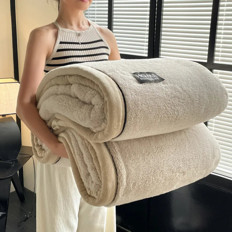Plaid Beige – Polaire Douce et Moelleuse Unie - vue 1 | Aolina