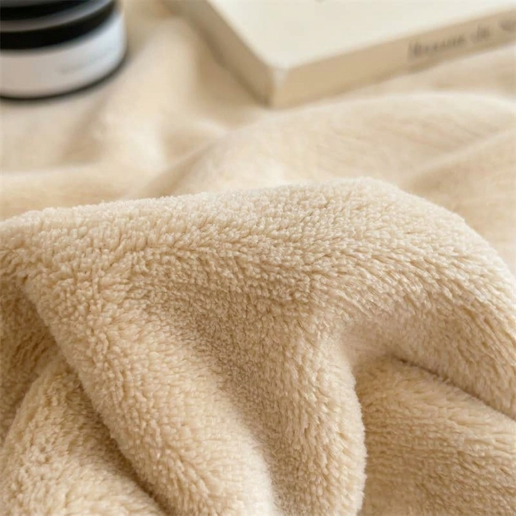 Plaid Vanille – Velours Doux et Chaud Uni - vue 2 | Aolina