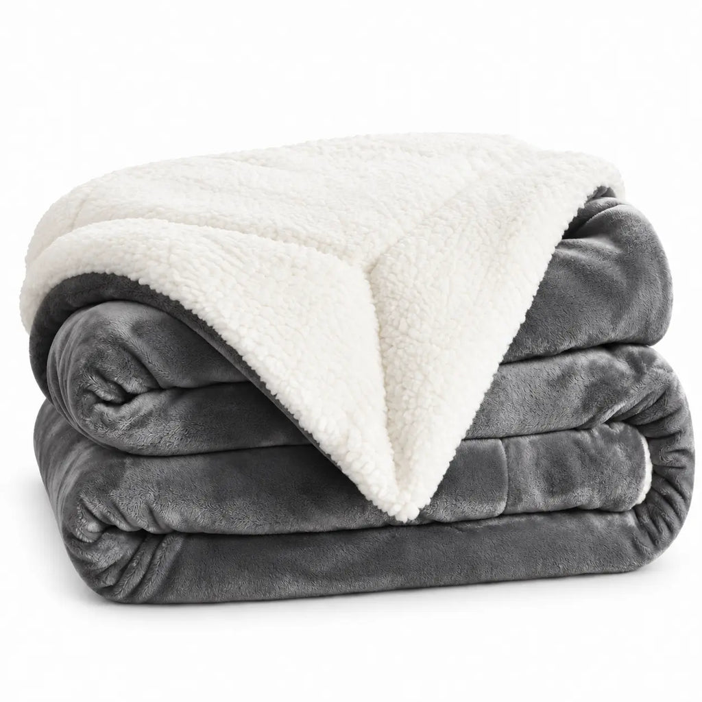 Plaid Sherpa Chaud Réversible