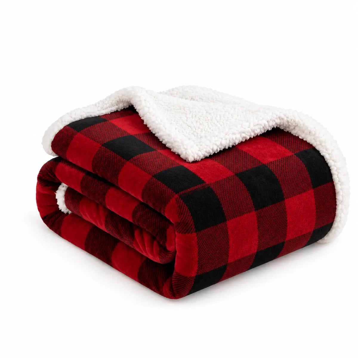 Plaid Écossais Doublé Sherpa