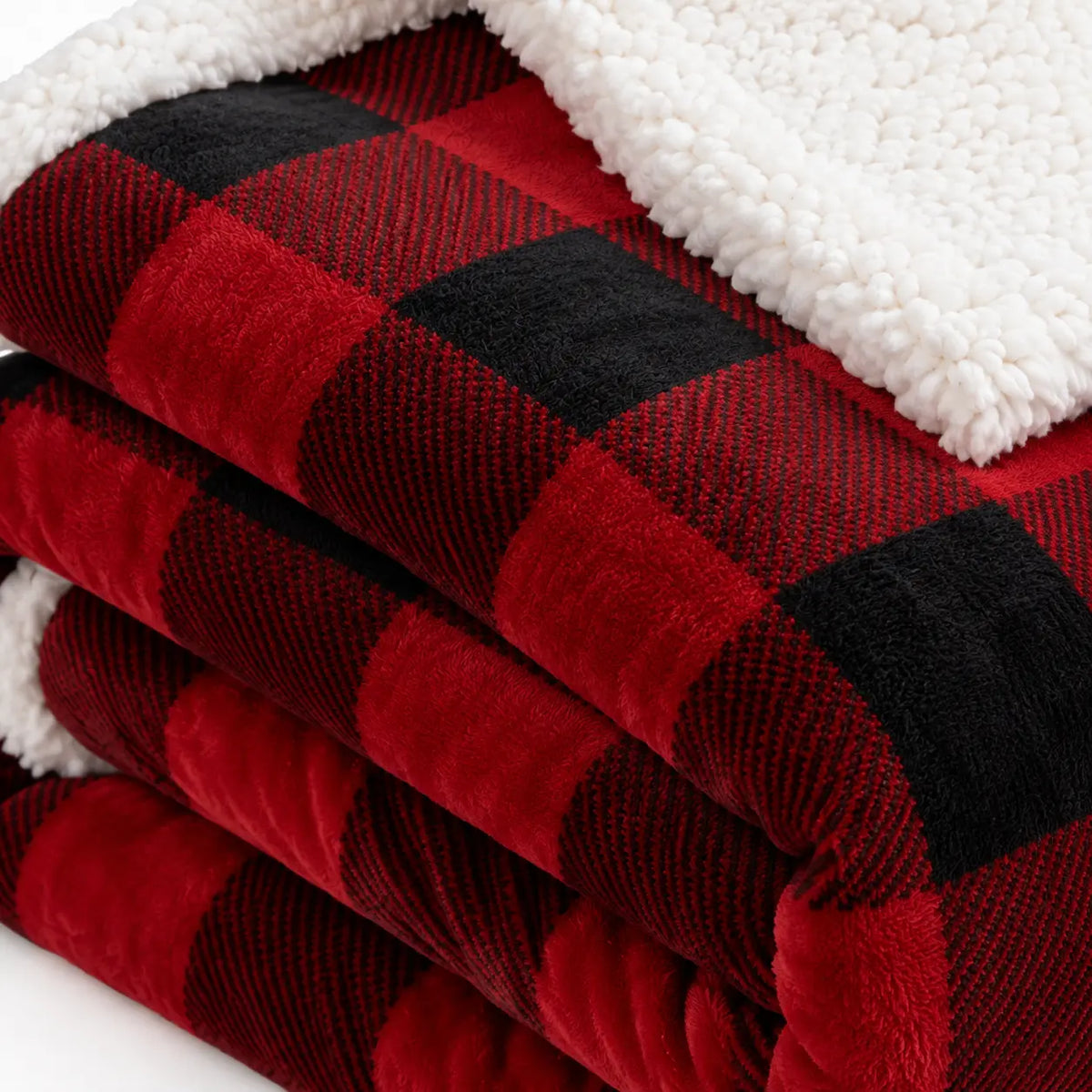 Plaid Écossais Doublé Sherpa