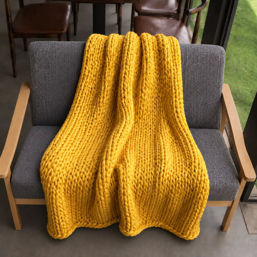 Plaid Canapé Grosse Maille Tricotée