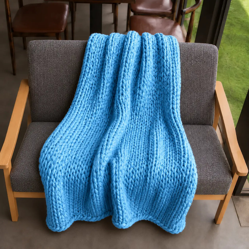 Plaid Canapé Grosse Maille Tricotée