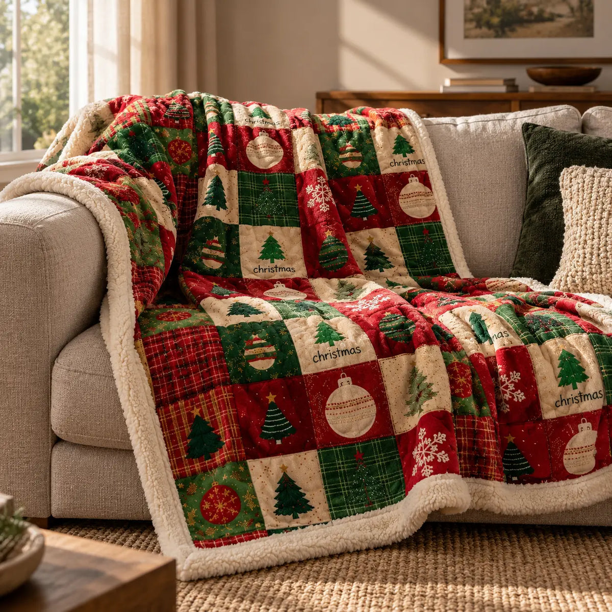 Plaid Patchwork de Noël