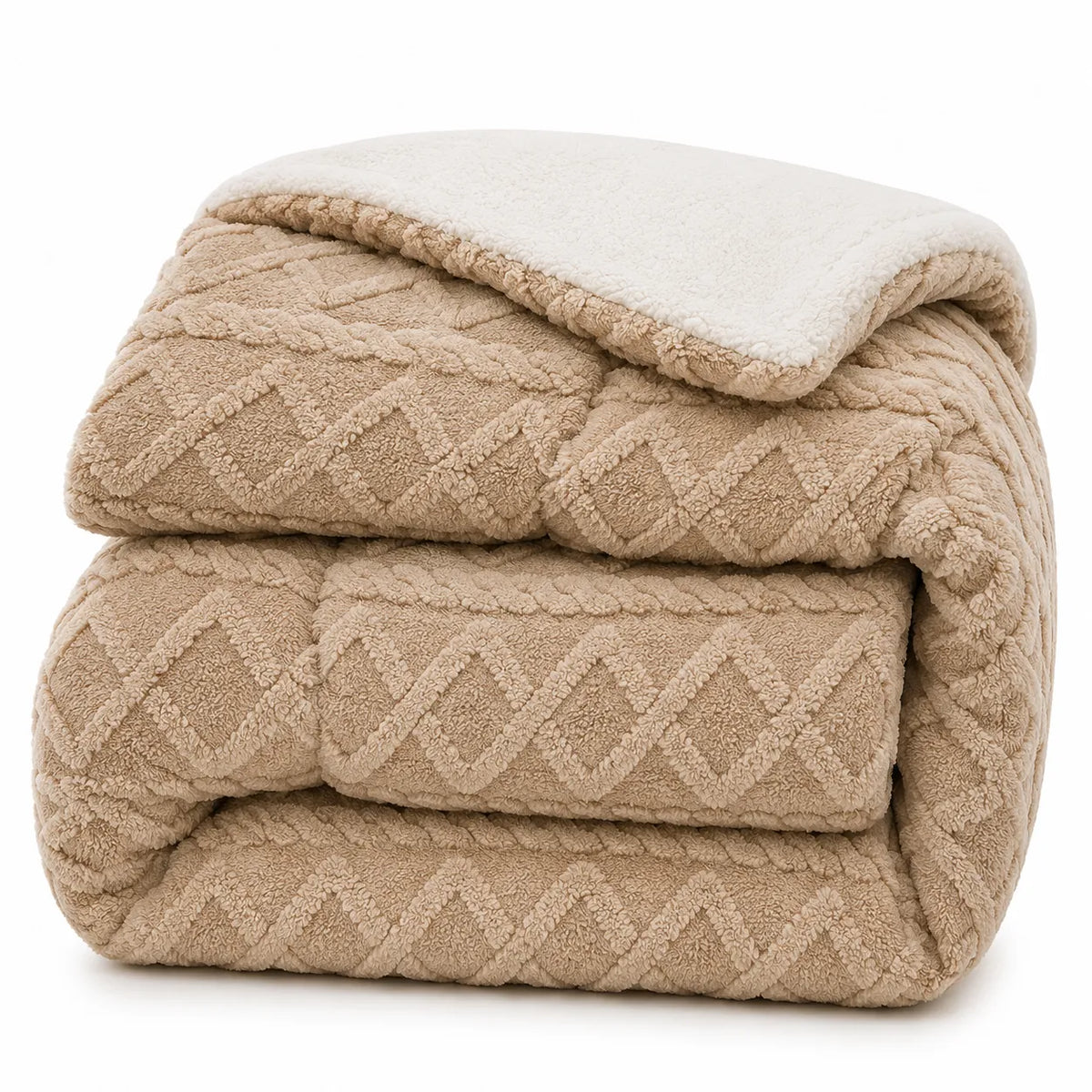 Plaid Lesté à Motifs en Relief