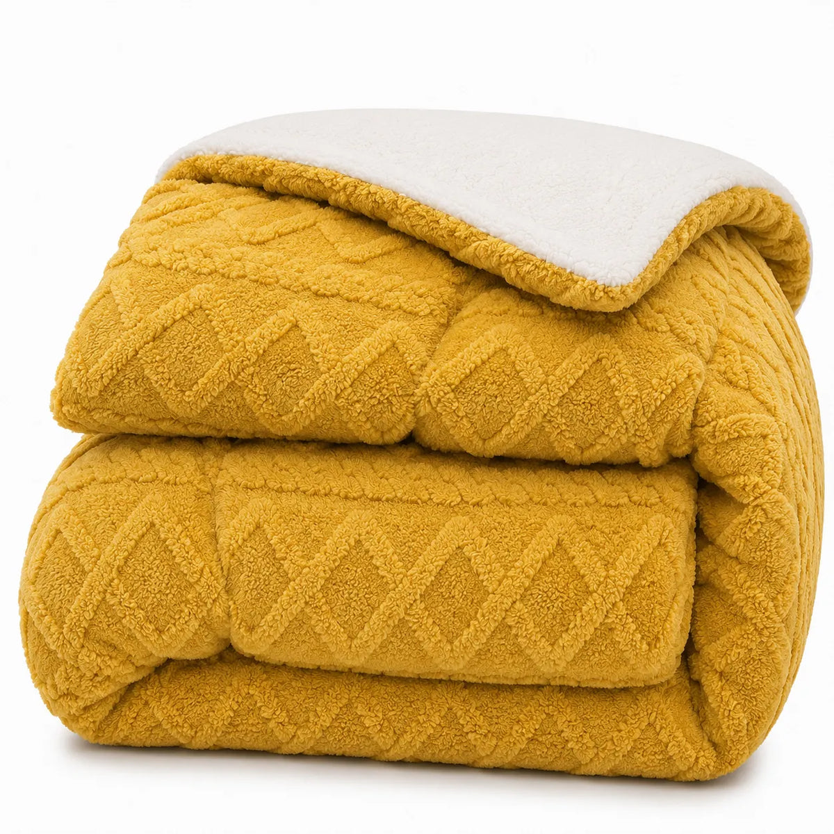 Plaid Lesté à Motifs en Relief