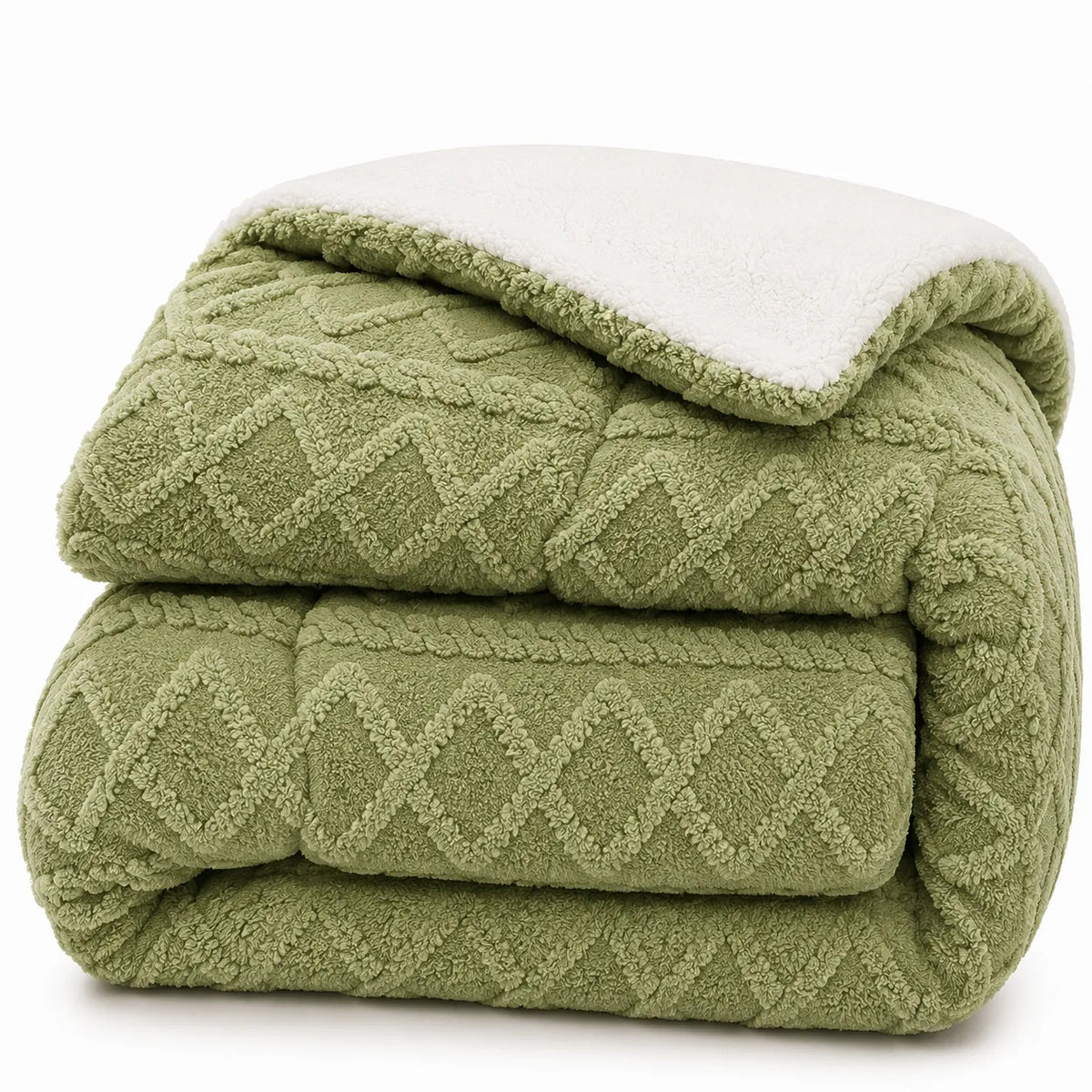 Plaid Lesté à Motifs en Relief