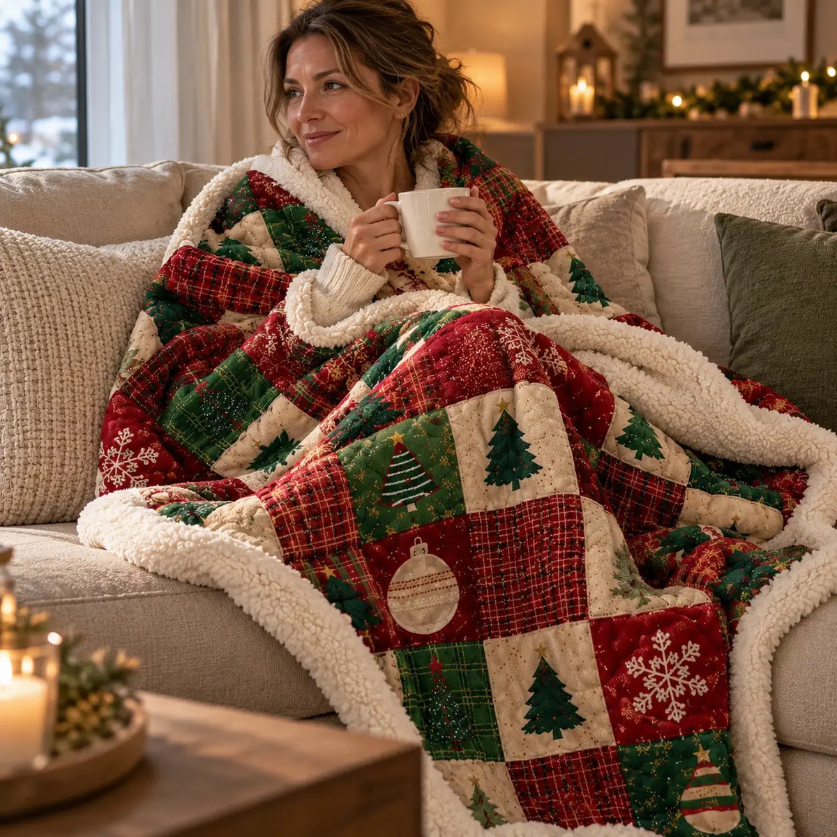 Plaid Patchwork de Noël