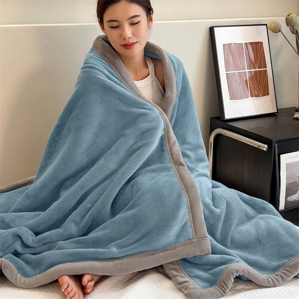 Plaid Ciel – Velours Doux et Chaud Uni - vue 4 | Aolina