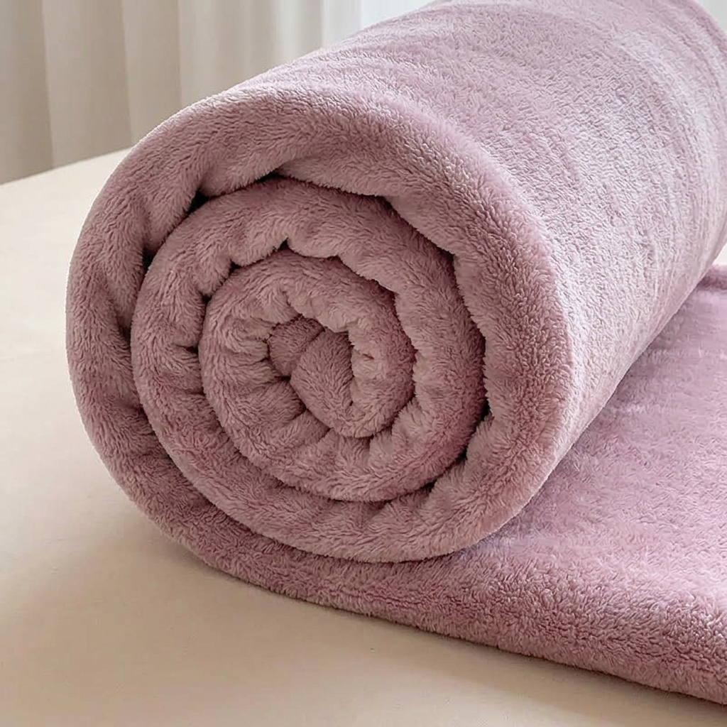 Plaid Lilas – Flanelle Douce et Légère - vue 3 | Aolina