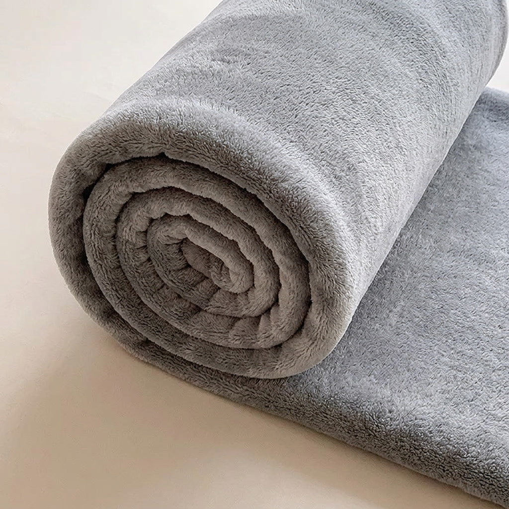 Plaid Gris – Flanelle Douce et Légère - vue 3 | Aolina