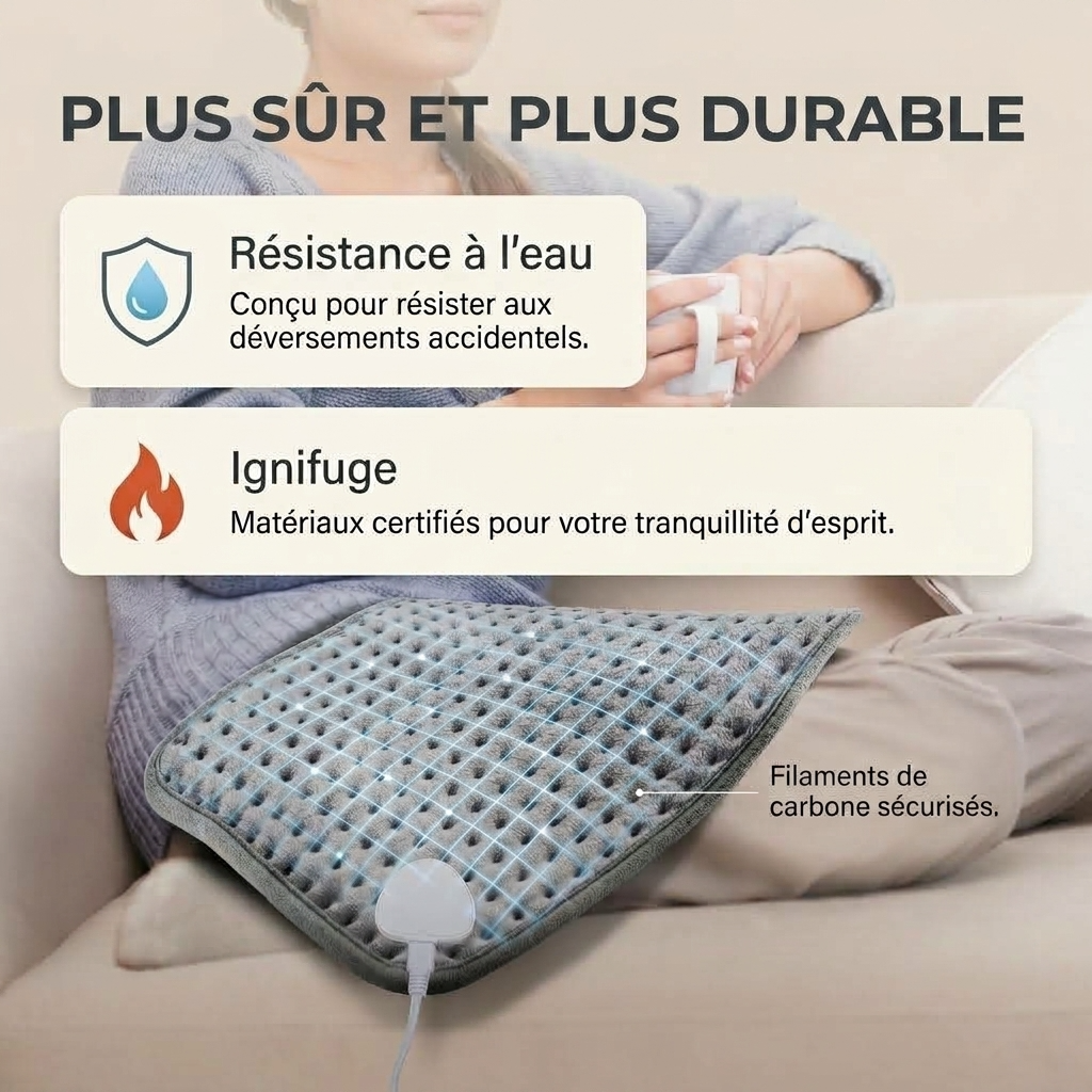 Plaid Chauffant – Compact à 9 Niveaux de Température - vue 5 | Aolina