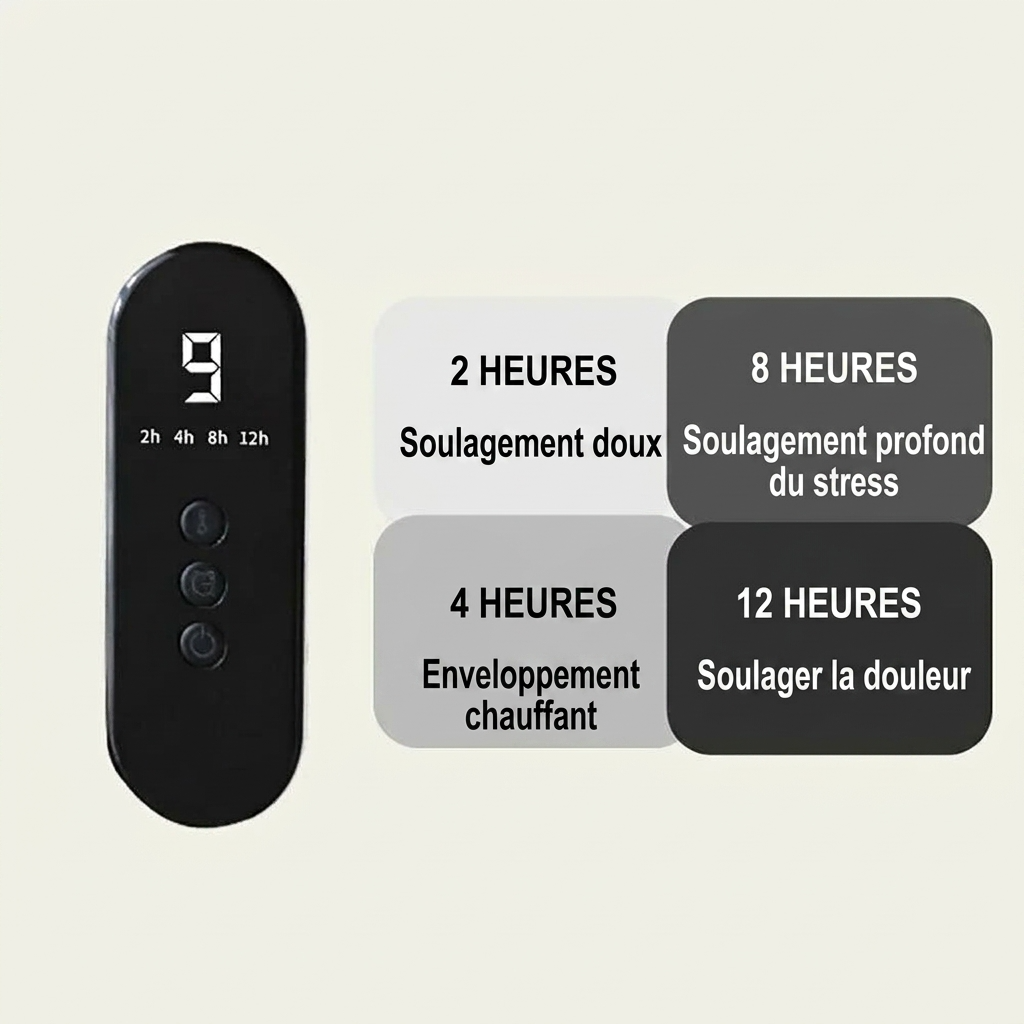 Plaid Chauffant Noir – 9 Niveaux de Chaleur - vue 6 | Aolina