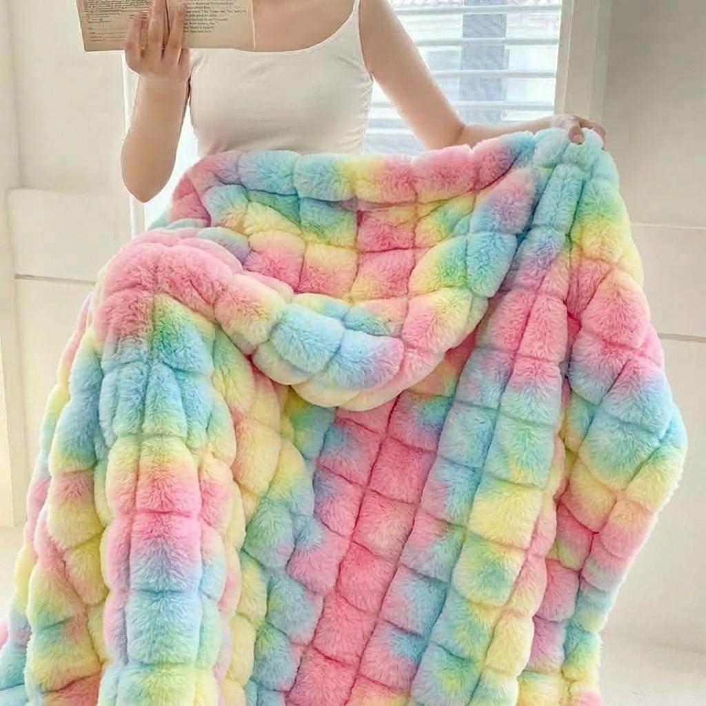 Plaid Pastel – Fausse Fourrure Moelleuse Double Face - vue 2 | Aolina