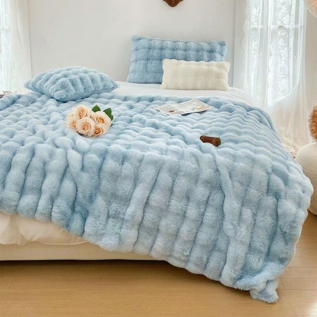 Plaid Ciel – Fausse Fourrure Moelleuse Double Face - vue 2 | Aolina